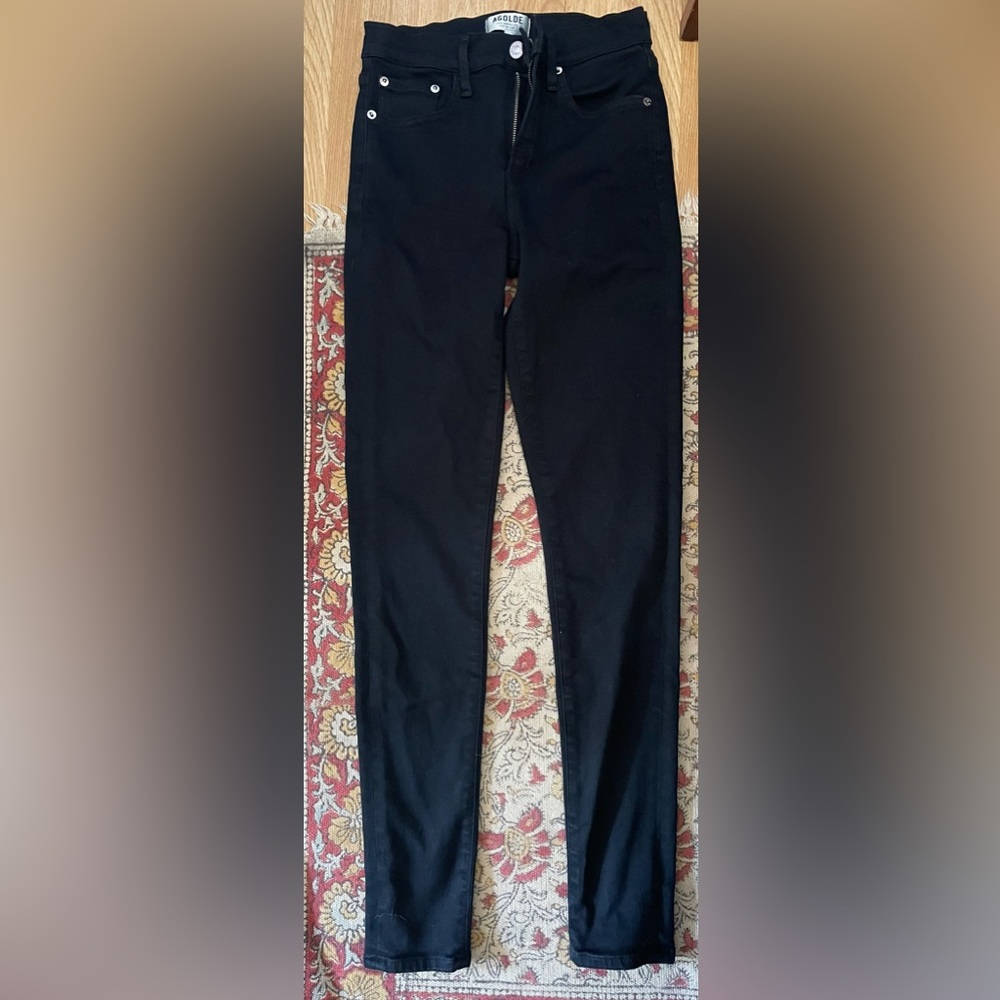 AGOLDE black denim skinny jeans size 26.